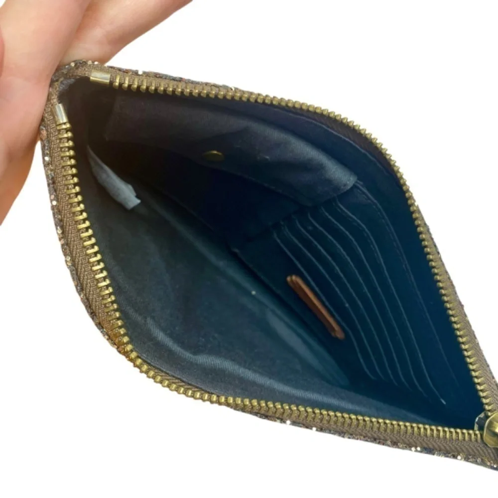 Madewell - The Leather Pouch in Glitter